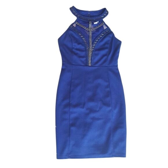 Niki Biki Women's Mini Dress size Small Royal  Blue Embellished - Picture 1 of 11